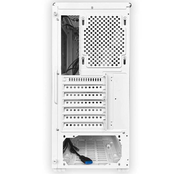 Imagem de Gabinete Gamer Brx White Neon, Atx, Lateral Em Vidro