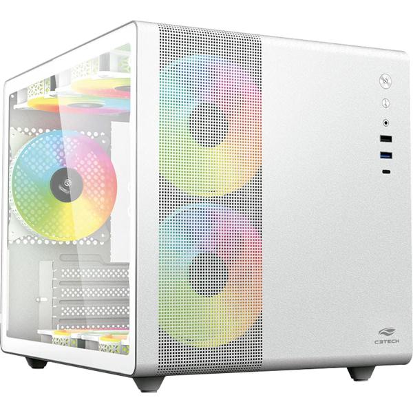 Imagem de Gabinete Gamer C3TECH Aquarius MT-G710 sem FANS Branco