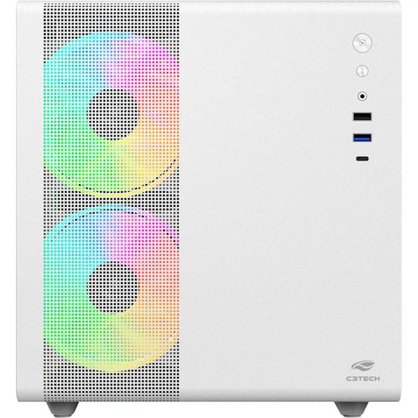 Imagem de Gabinete Gamer C3TECH Aquarius MT-G710 sem FANS Branco