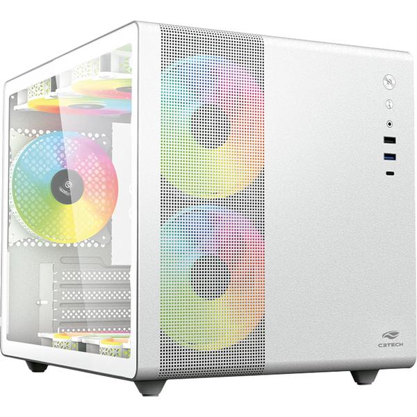 Imagem de Gabinete Gamer C3Tech Aquarius MT-G710 Sem Fans Branco