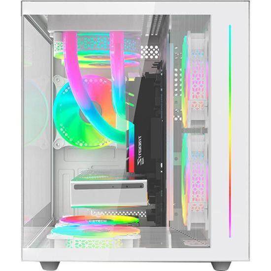 Imagem de Gabinete Gamer C3Tech Aquarius MT-G810 Sem Fans Branco