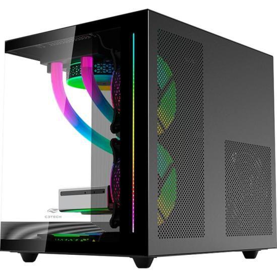 Imagem de Gabinete Gamer C3Tech Aquarius MT-G810 Sem Fans Preto