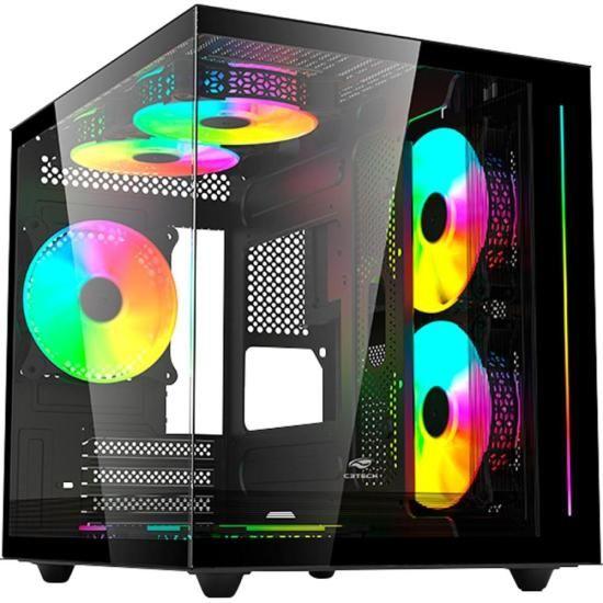 Imagem de Gabinete Gamer C3Tech Aquarius MT-G810 Sem Fans Preto