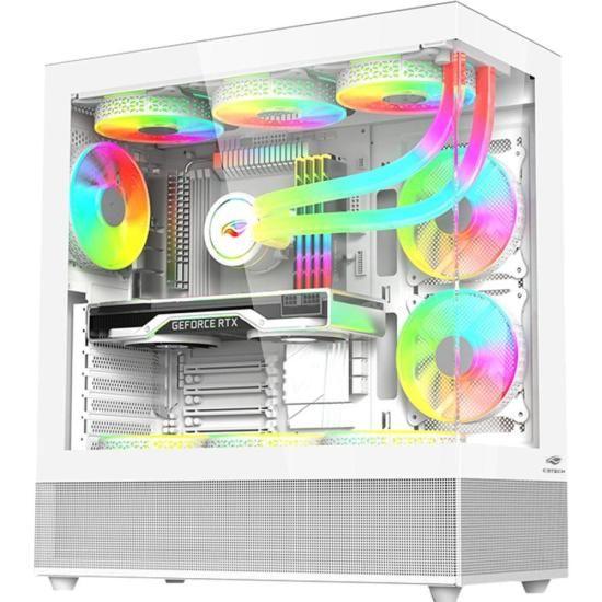 Gabinete Gamer C3Tech Aquarius MT-G850 Sem Fans Branco Imagem de Gabinete Gamer C3Tech Aquarius MT-G850 Sem Fans Branco