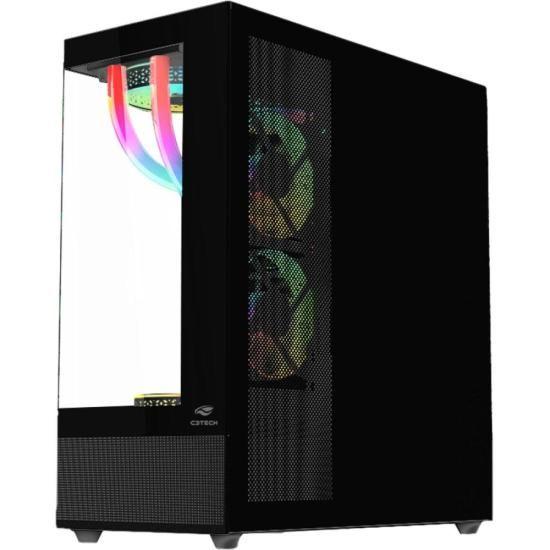 Imagem de Gabinete Gamer C3Tech Aquarius MT-G850 Sem Fans Preto