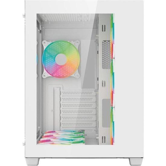 Imagem de Gabinete Gamer C3Tech Aquarius MT-G910 Sem Fans Branco