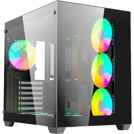 Imagem de Gabinete Gamer C3Tech Aquarius MT-G910 Sem Fans Preto