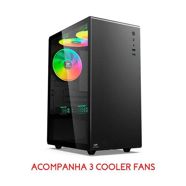 Gabinete Gamer C3tech Mt-g200bk C/3 Coolers S/fte - C3 TECH Imagem de Gabinete Gamer C3tech Mt-g200bk C/3 Coolers S/fte