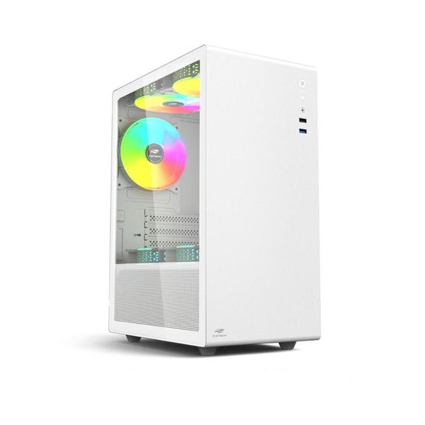 Imagem de Gabinete Gamer C3Tech - USB 3.0 - Micro ATX - 3 Coolers Inclusos - Branco - MT-G200WH