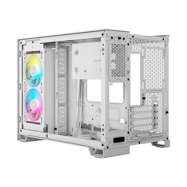 Imagem de Gabinete Gamer Corsair 2500X LINK Tempered Glass mATX Mid-Tower, Branco - CC-9011268-WW