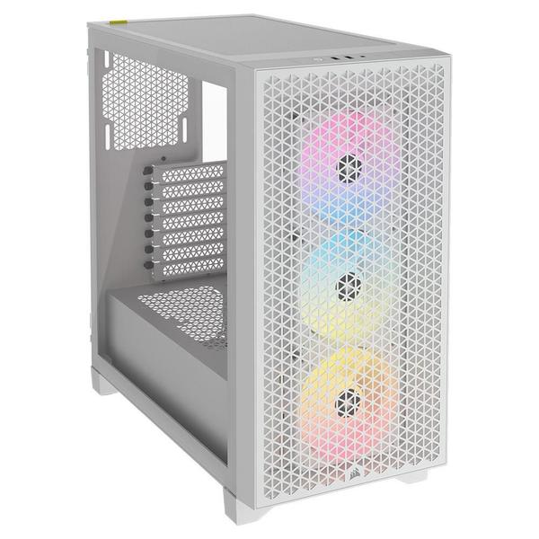 Imagem de Gabinete Gamer Corsair 3000D RGB Airflow, Mid-Tower, ATX, Lateral em Vidro Temperado, com FAN, Branco - CC-9011256-WW