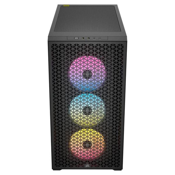 Imagem de Gabinete Gamer Corsair 3000D RGB Airflow, Mid-Tower, ATX, Lateral em Vidro Temperado, com FAN, Preto - CC-9011255-WW