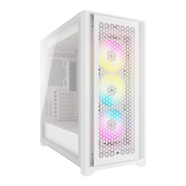 Imagem de Gabinete Gamer Corsair 4000D Airflow, Mid Tower, RGB, ATX, Lateral em Vidro Temperado, 3x Cooler Fan, Branco - CC-9011241-WW