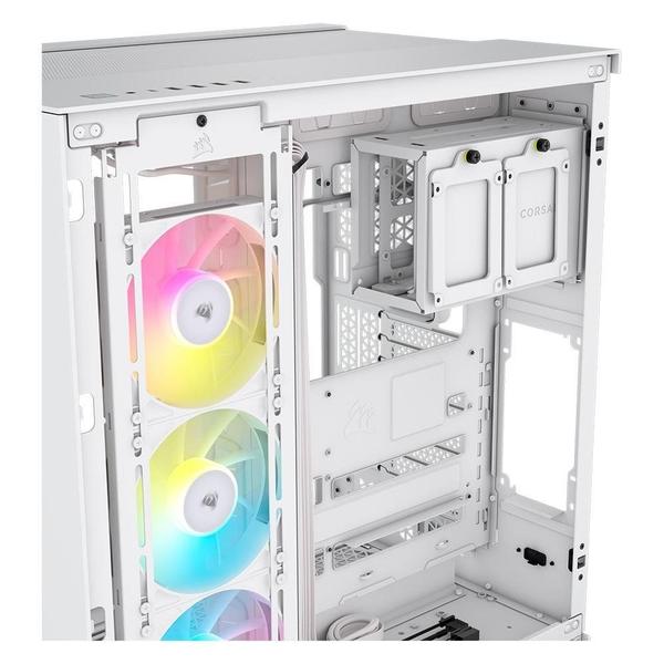 Imagem de Gabinete Gamer Corsair iCUE LINK 6500X RGB, Mid-Tower, Lateral em Vidro, 3x FAN RX120 RGB incluídas, Branco - CC-9011270-WW