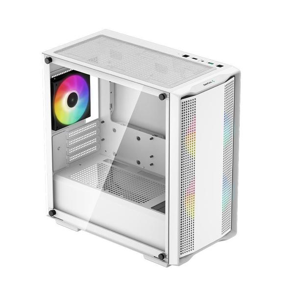 Imagem de Gabinete Gamer Deepcool CC360 WH RGB Micro ATX 3 Fans Branco