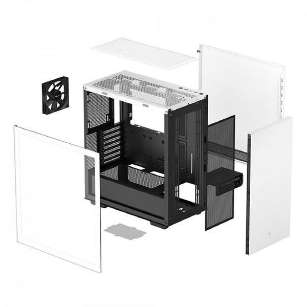 Imagem de Gabinete Gamer DeepCool CH510 WH, Mid Tower, Vidro Temperado, Sem Fonte, Com 1 Fan, Branco