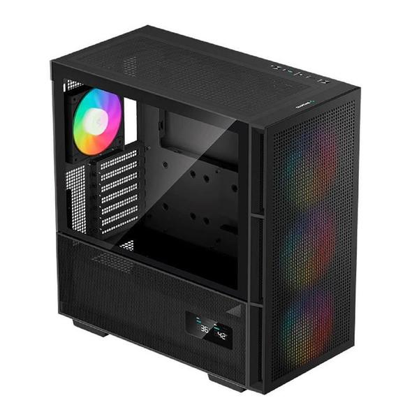 Imagem de Gabinete Gamer DeepCool CH560 Digital, Mid Tower, Vidro Temperado, Sem Fonte, Com 4 Fans, ARGB, Preto