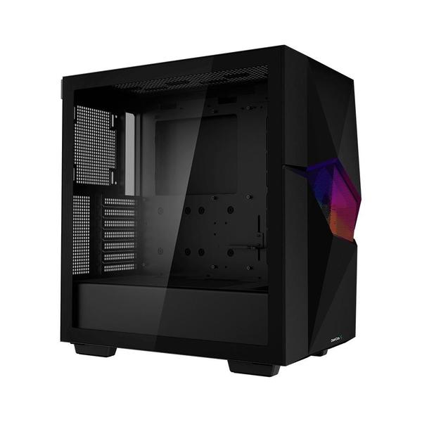 Imagem de Gabinete Gamer Deepcool Cyclops, Mid Tower, E-ATX, Lateral em Vidro Temperado, Cooler Fan ARGB, Preto - R-BKAAE1-C-1