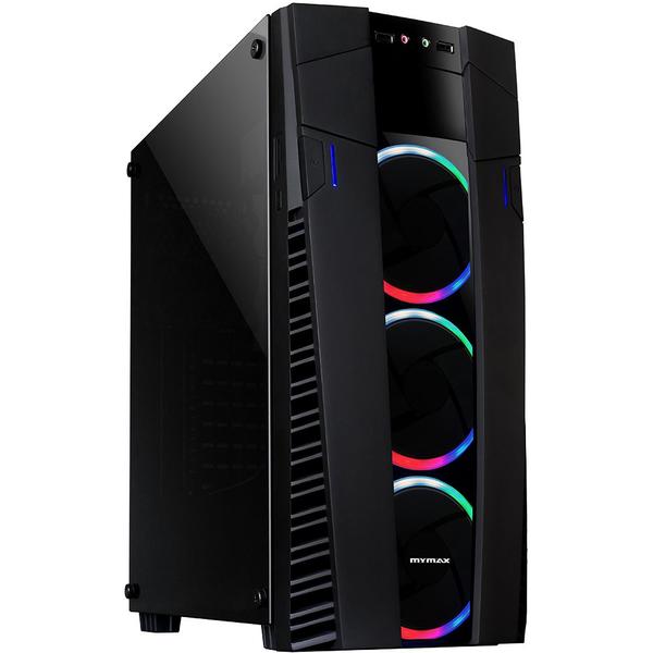 Imagem de Gabinete Gamer Eclipse RGB com 3 Fans e Vidro Temperado MYMAX