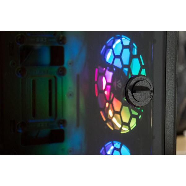 Imagem de Gabinete Gamer Evolut Mesh Com 3 Fans Rgb Vidro Preto Eg812