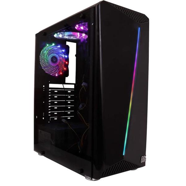 Imagem de Gabinete Gamer fans rgb iluminação frontal em RGB Gh200 Atx  3 coolers com LED colorido