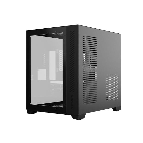 Imagem de Gabinete Gamer Forcefield Black Vulcan - Frontal E Lateral Em Vidro - Pcyes - Gffbvp