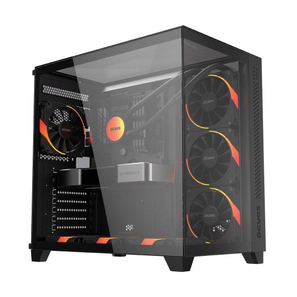 Gabinete Gamer Forcefield Max Black Vulcan - Gffmaxbv - PCYES Imagem de Gabinete Gamer Forcefield Max Black Vulcan - Gffmaxbv