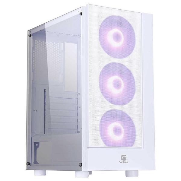 Imagem de Gabinete Gamer Fortrek Cruiser - Lateral em Acrílico - com 3 Coolers RGB - Branco - 80257