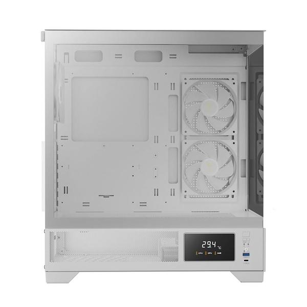 Imagem de Gabinete Gamer Gamdias Atlas M1, Mid Tower, ARGB, ATX, Lateral em Vidro Temperado, Com 3 Ventoinhas, Branco - Atlas M1 WH