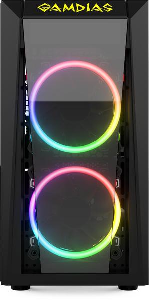 Imagem de Gabinete Gamer Gamdias Talos E1 Rgb 2 Fans Vidro