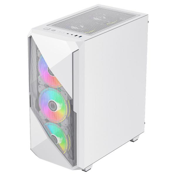 Imagem de Gabinete Gamer Gamemax Revolt, Vidro Temperado, 3x Fans ARGB, Branco