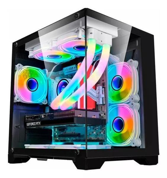 Imagem de Gabinete Gamer Gb1790 Hayom 4 Fans Rgb Micro-Atx Vidro Temp