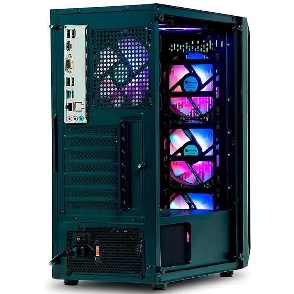 Imagem de Gabinete Gamer Goldentec P1T1C GT801 RGB, Lateral Em Vidro Temperado, Sem Fonte - Preto