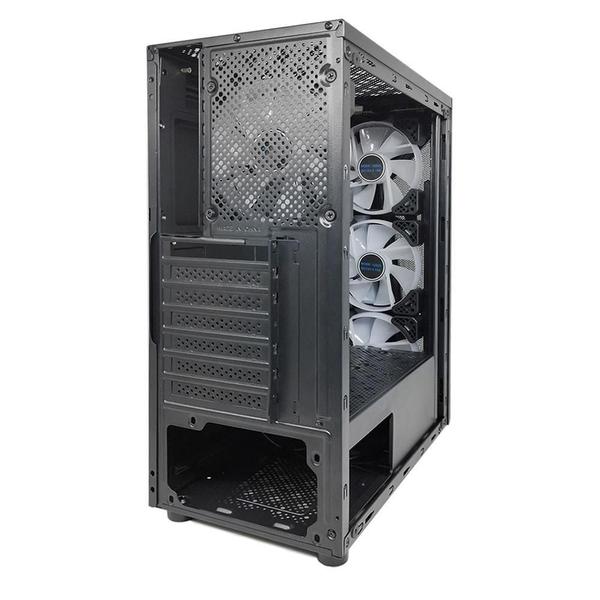 Imagem de Gabinete Gamer Hayom 4 Fans S/Fonte Atx Vidro Temperado Preto - GB1713