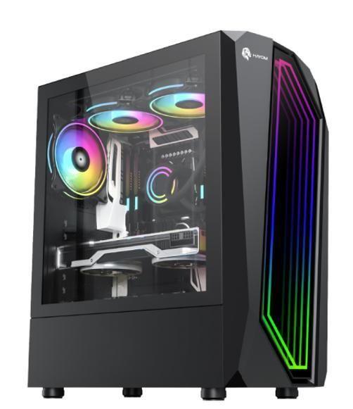 Imagem de Gabinete Gamer Hayom Lateral Em Vidro + Rgb S/ Fans Gb1725