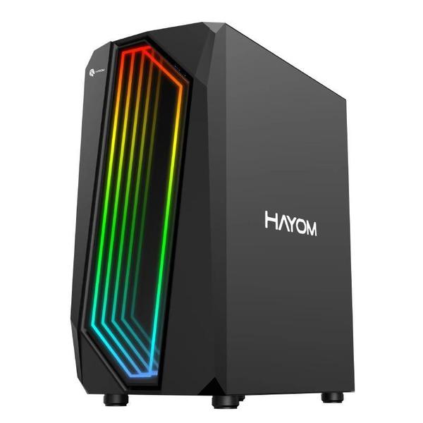 Imagem de Gabinete Gamer Hayom Lateral Em Vidro + Rgb S/ Fans Gb1725