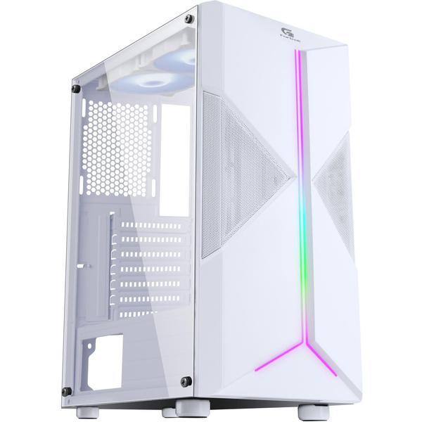 Imagem de Gabinete gamer holt mid tower rgb branco - fortrek