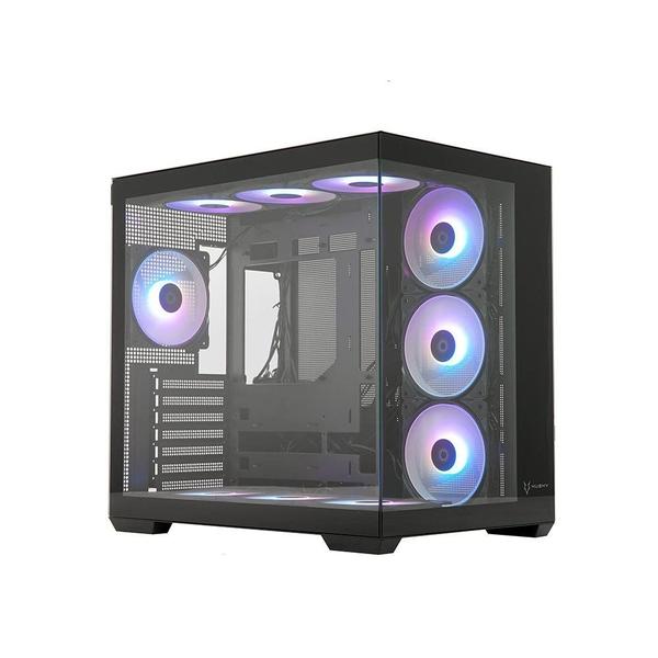 Gabinete Gamer Husky Dome 900, Mid Tower, Iluminação ARGB, ATX, Lateral e Frontal em Vidro...