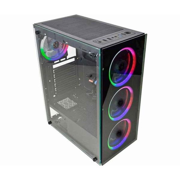 Imagem de Gabinete Gamer K-mex  Al10 Painel Vidro C 3fan 120x120mm