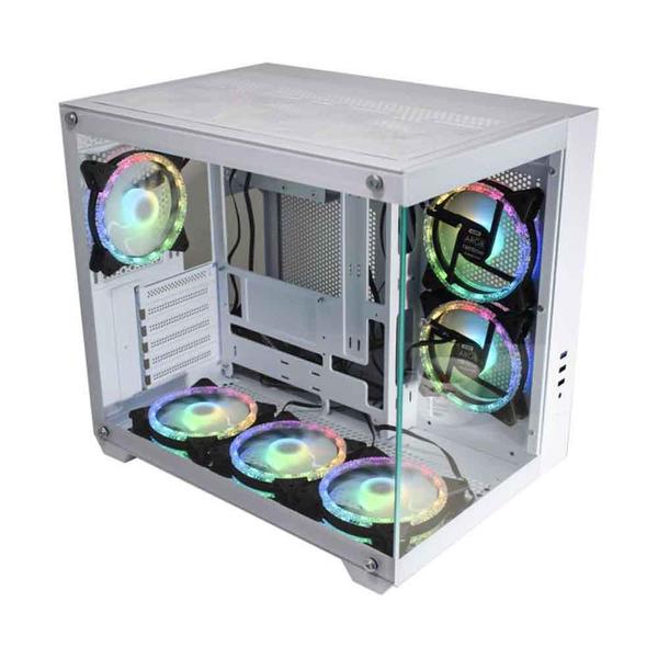 Gabinete Gamer K-Mex Hammerhead Shark White ATX, Full Tower, Sem Fonte, Sem Cooler - CG-WYH6 Imagem de Gabinete Gamer K-Mex Hammerhead Shark White ATX, Full Tower, Sem Fonte, Sem Cooler - CG-WYH6