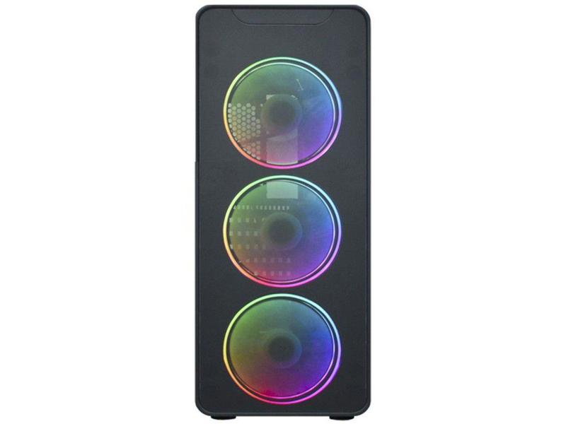Gabinete Gamer K-Mex Infinity Streamer III CG-A2G8 - RGB ATX 3 FANs Preto Imagem de Gabinete Gamer K-Mex Infinity Streamer III CG-A2G8 - RGB ATX 3 FANs Preto