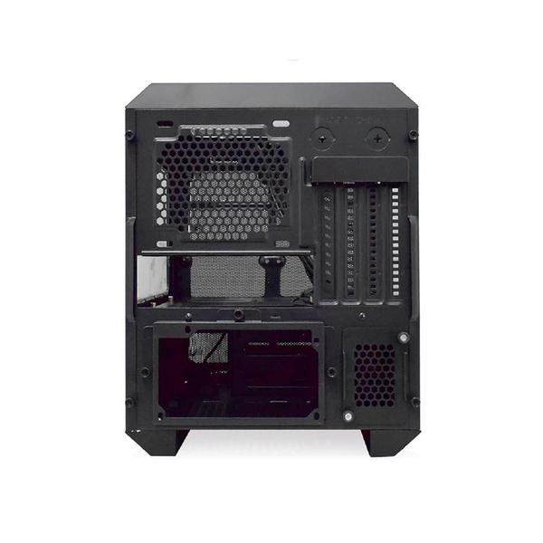 Imagem de Gabinete Gamer K-Mex Microcraft III CG-03RC, Mini Tower, Lateral em Acrílico, Sem Fonte, Com 1 Fan Multicolor, Preto