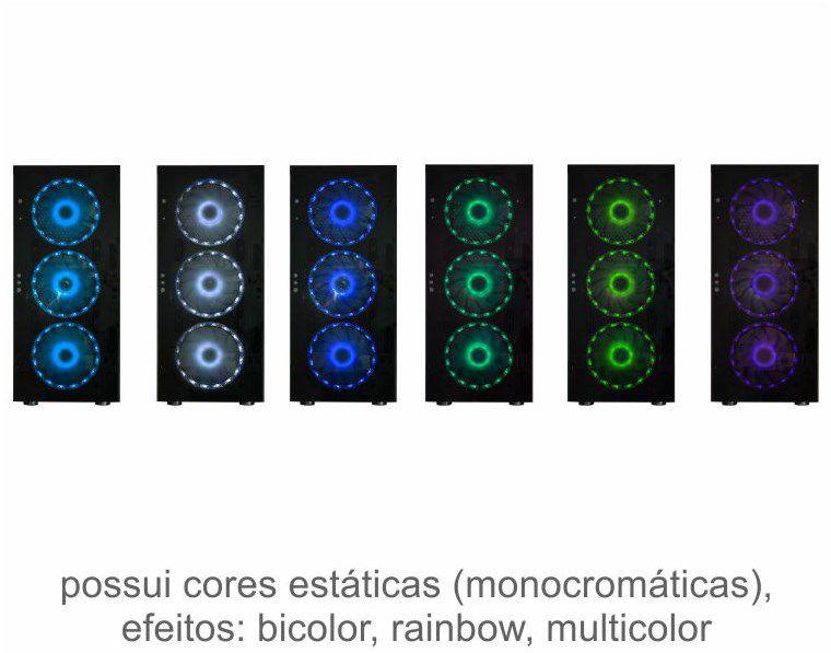 Imagem de Gabinete Gamer Kmex CG-BL10 LED RGB