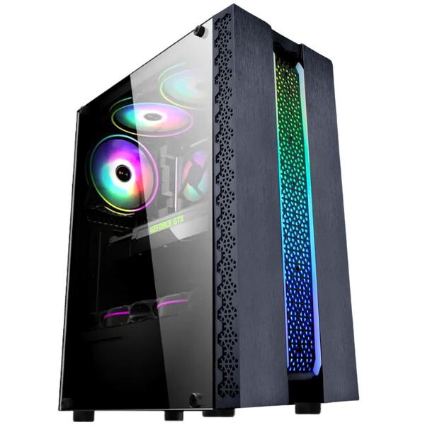 Gabinete Gamer Kratos Kmex CG-42TP Led RGB Imagem de Gabinete Gamer Kratos Kmex CG-42TP Led RGB