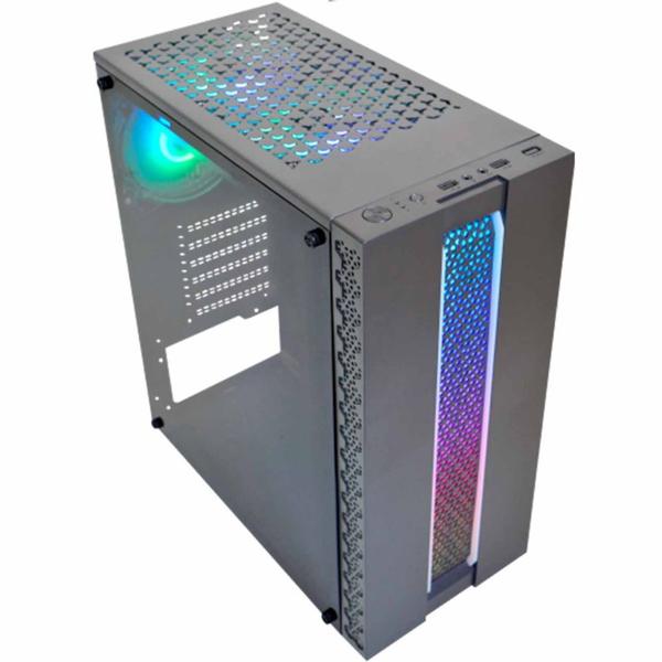 Gabinete Gamer Kratos Kmex CG-42TP Led RGB Imagem de Gabinete Gamer Kratos Kmex CG-42TP Led RGB