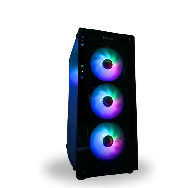 Imagem de Gabinete Gamer KT-13+ Lateral e Frente de Vidro 4 Fans RGB