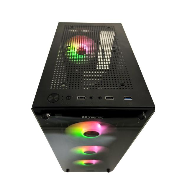 Imagem de Gabinete Gamer KT-13+ Lateral e Frente de Vidro 4 Fans RGB