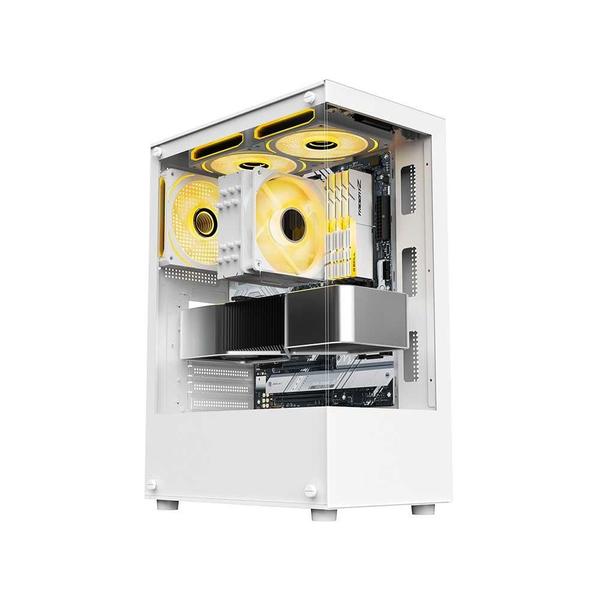 Gabinete Gamer Liketec Heydar Snow Sem Fan Micro Atx Branco 2087 Imagem de Gabinete Gamer Liketec Heydar Snow Sem Fan Micro Atx Branco 2087