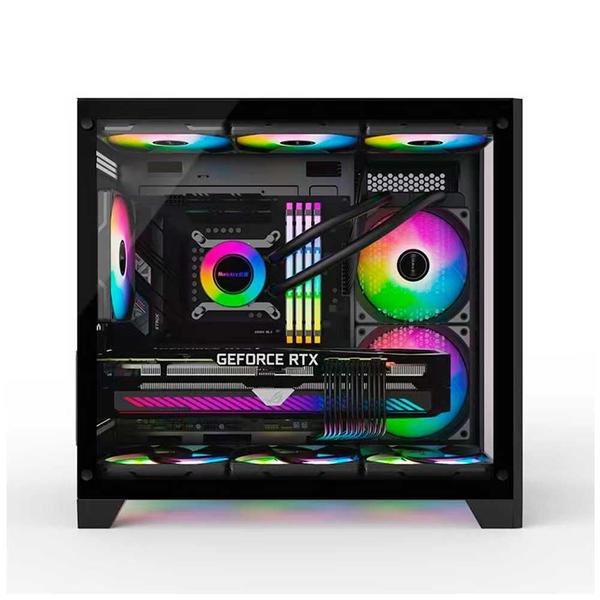 Gabinete Gamer Liketec Kirra Black Rgb Com Fan Micro Atx Preto 2033 Imagem de Gabinete Gamer Liketec Kirra Black Rgb Com Fan Micro Atx Preto 2033