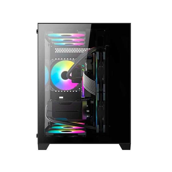 Gabinete Gamer Liketec Kirra Black Rgb Com Fan Micro Atx Preto 2033 Imagem de Gabinete Gamer Liketec Kirra Black Rgb Com Fan Micro Atx Preto 2033